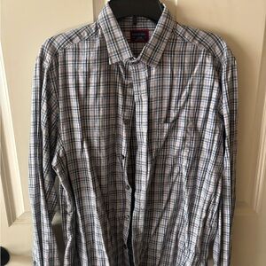 UNTUCKit Men's Plaid Shirt - Gray and Blue